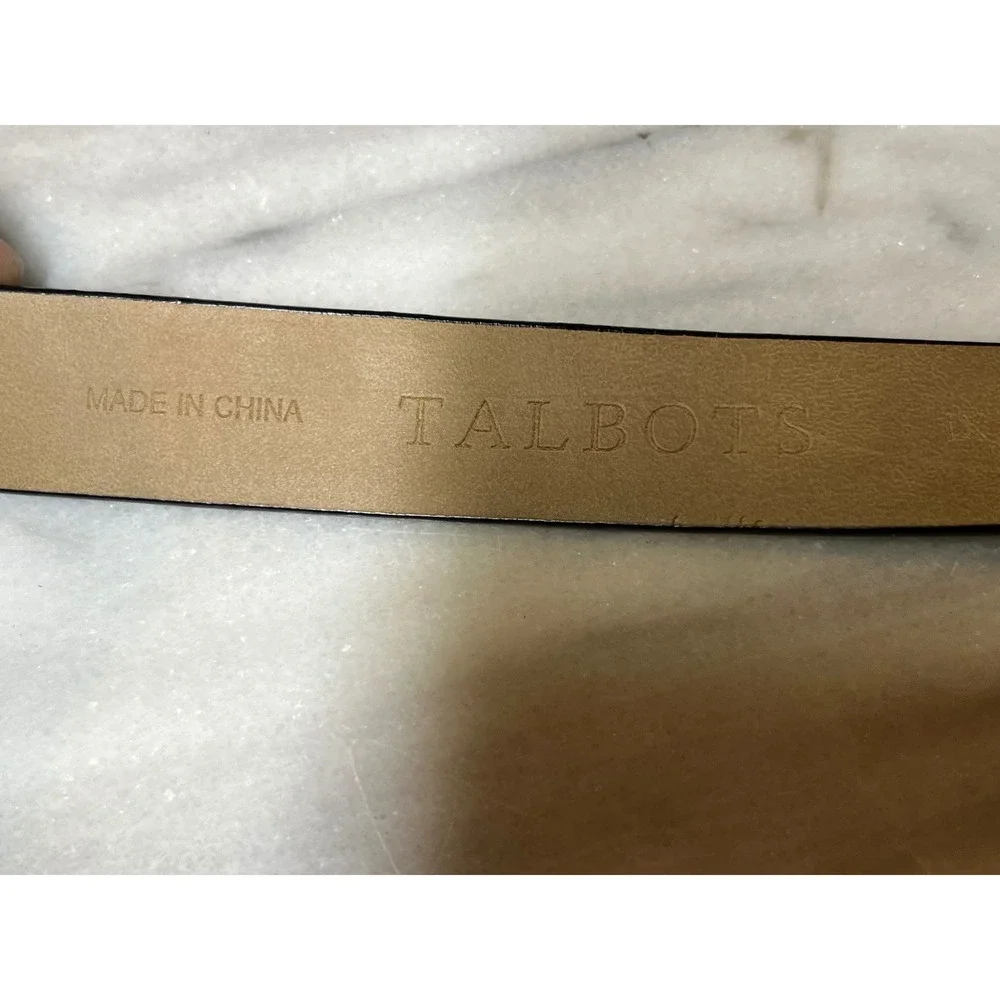 Talbots Leopard Print Haircalf Belt Brown Tan Gold Buckle Plus Size 1X